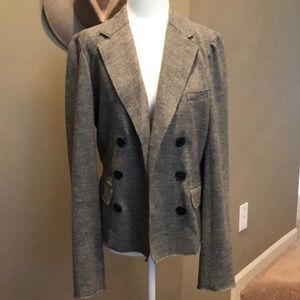 JCrew gray double-breasted button jacket